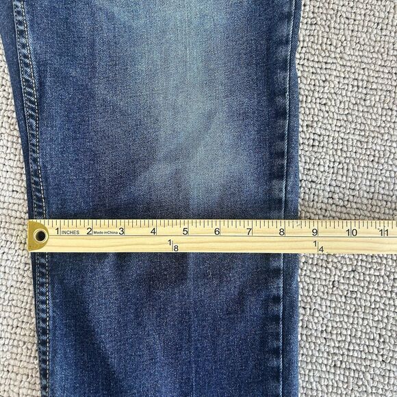 Devil Dog Mens 38x32 Blue Denim Jeans Slim Straight Stretch Grunge Y2K Hip Hop - Picture 10 of 11